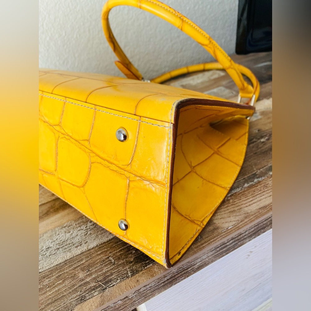 Dooney & Bourke Croc Embossed Alto Leather Shoulder Bag -MADE IN ITALY - Picture 10 of 16